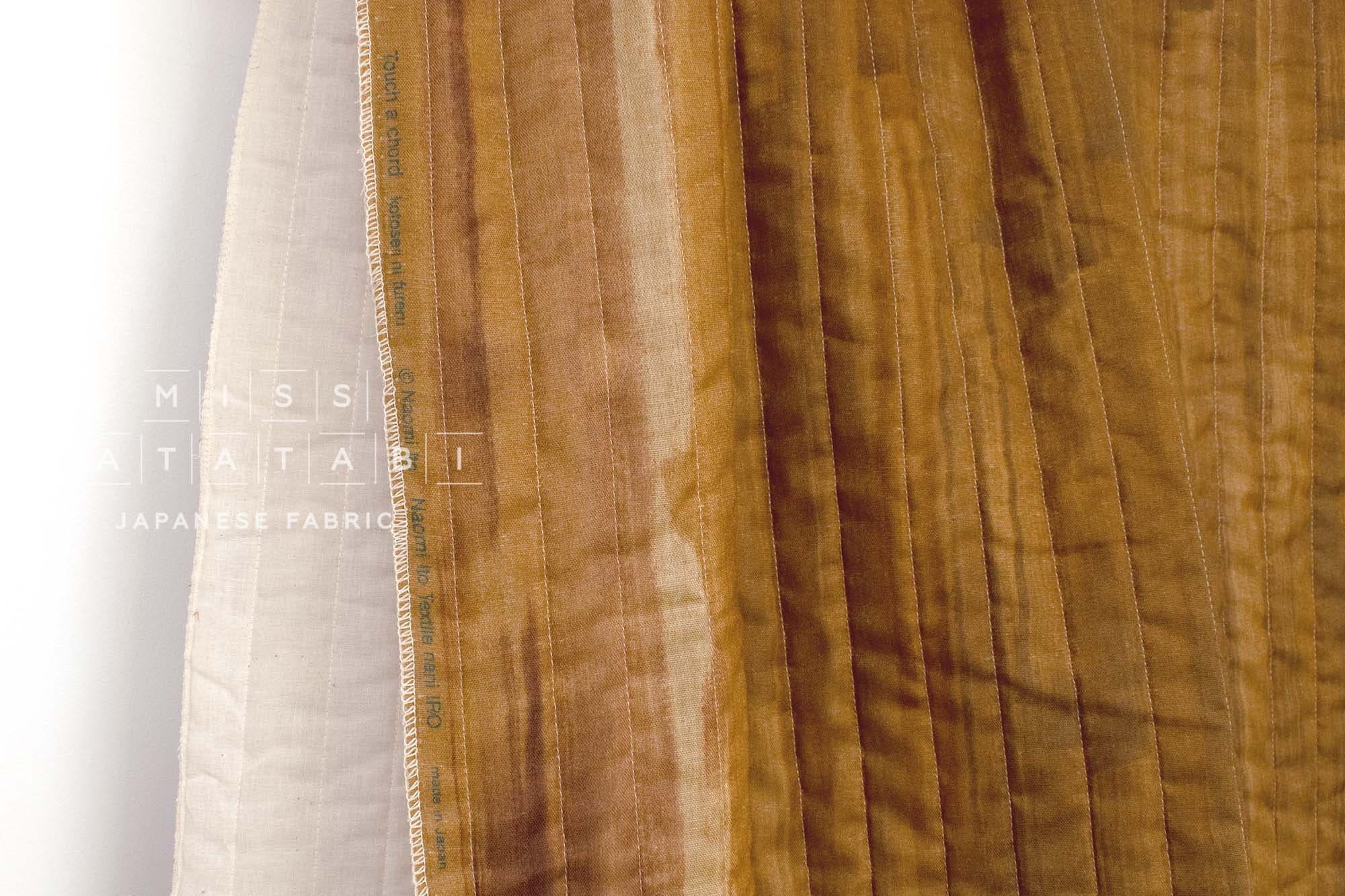 nani IRO Kokka Japanese Fabric - touch a cord kotosen ni fureru - Quilted Organic Double Gauze - D - 50cm