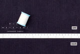 Japanese Fabric Shokunin Collection Yarn-dyed Kotohiradaki Corduroy - dark navy - 50cm