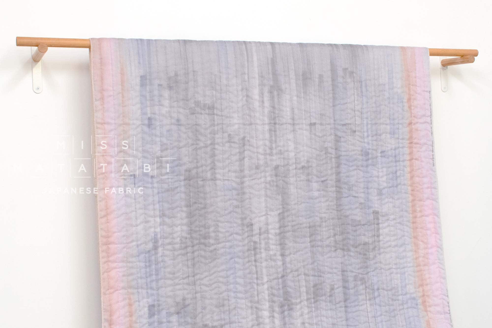nani IRO Kokka Japanese Fabric - touch a cord kotosen ni fureru - Quilted Organic Double Gauze - A - 50cm