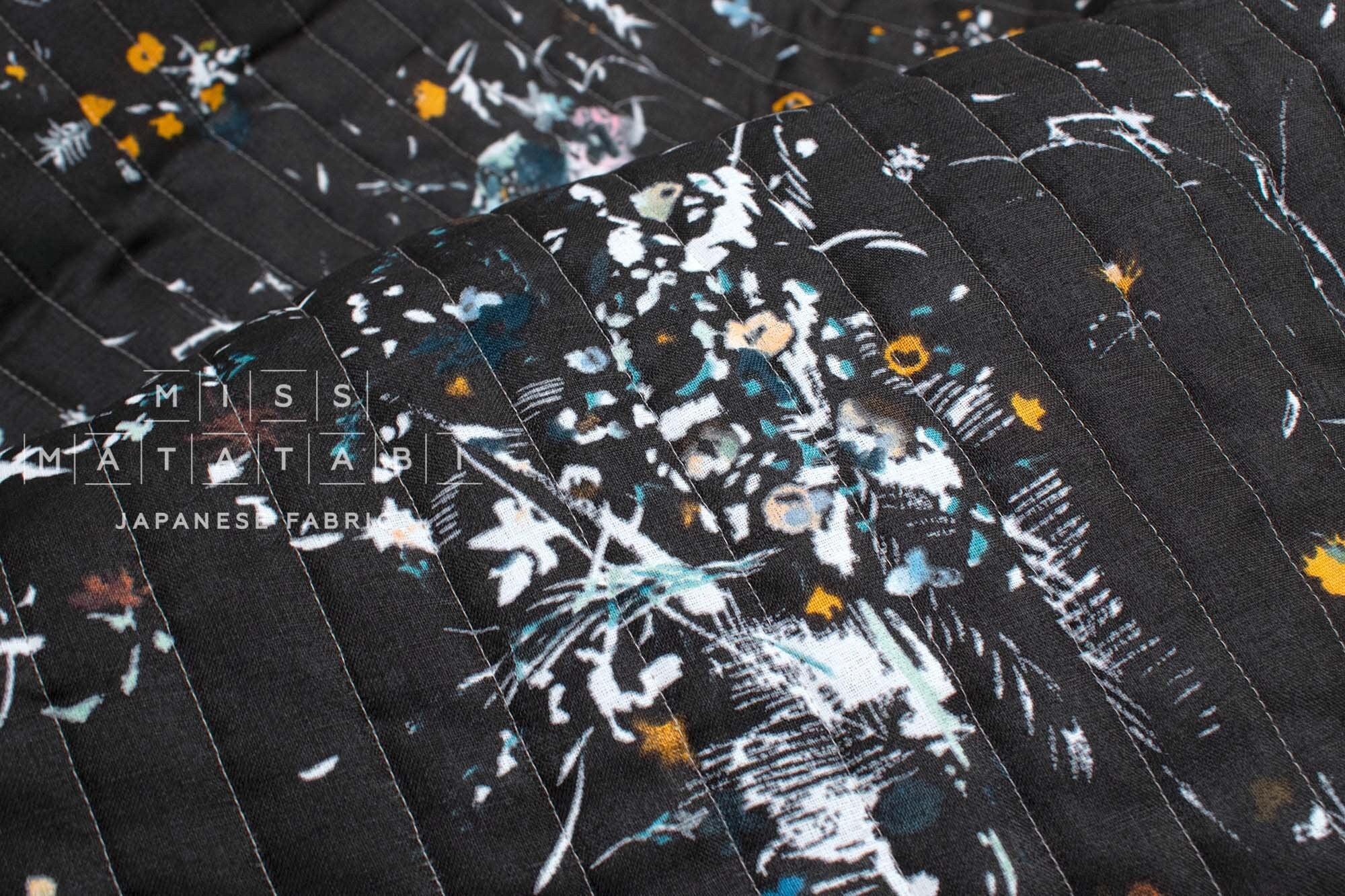 nani IRO Kokka Japanese Fabric ENCOUNTER Quilted Linen - D - 50cm