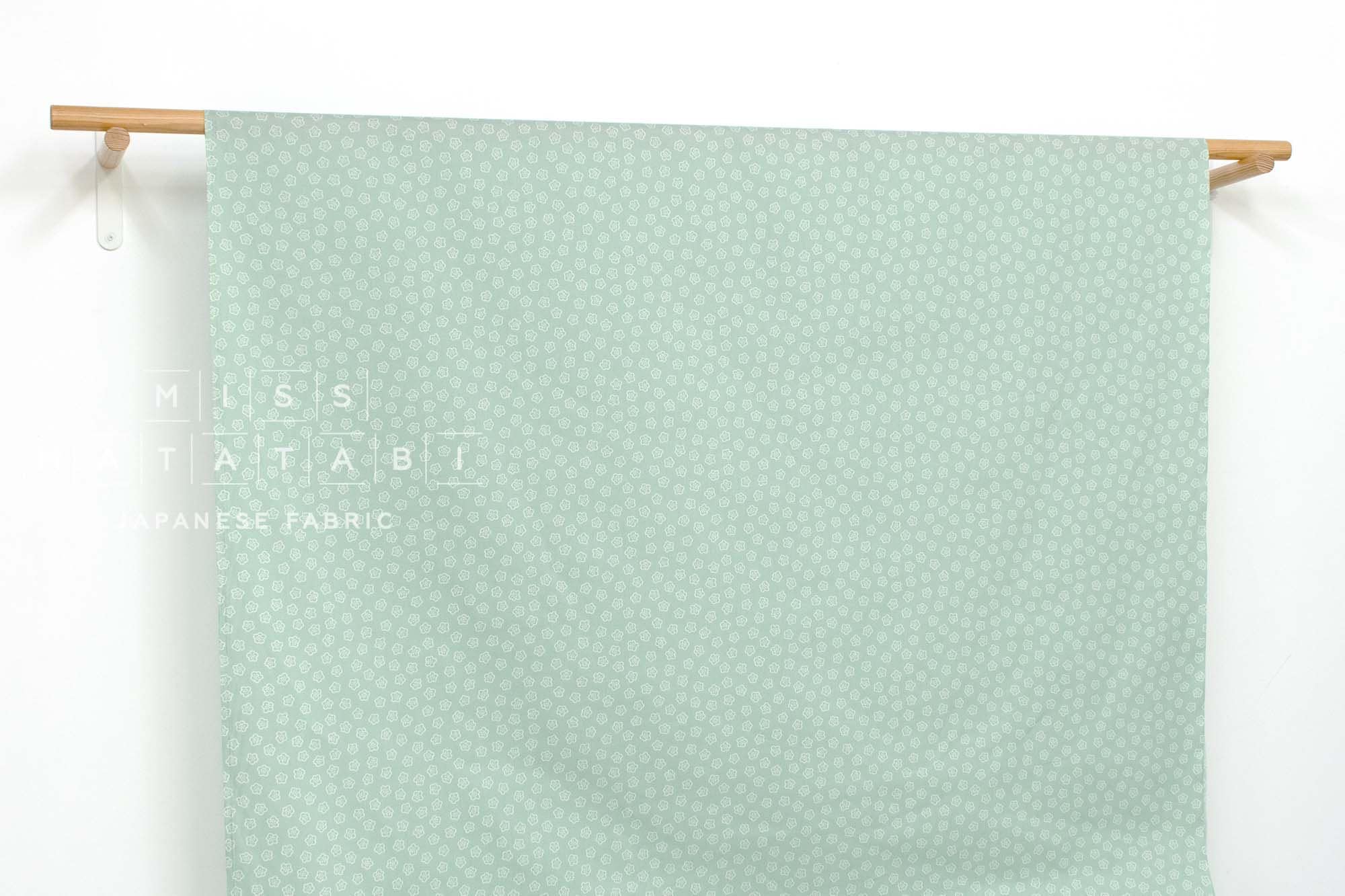 Japanese Fabric Little Ume - green blue - 50cm