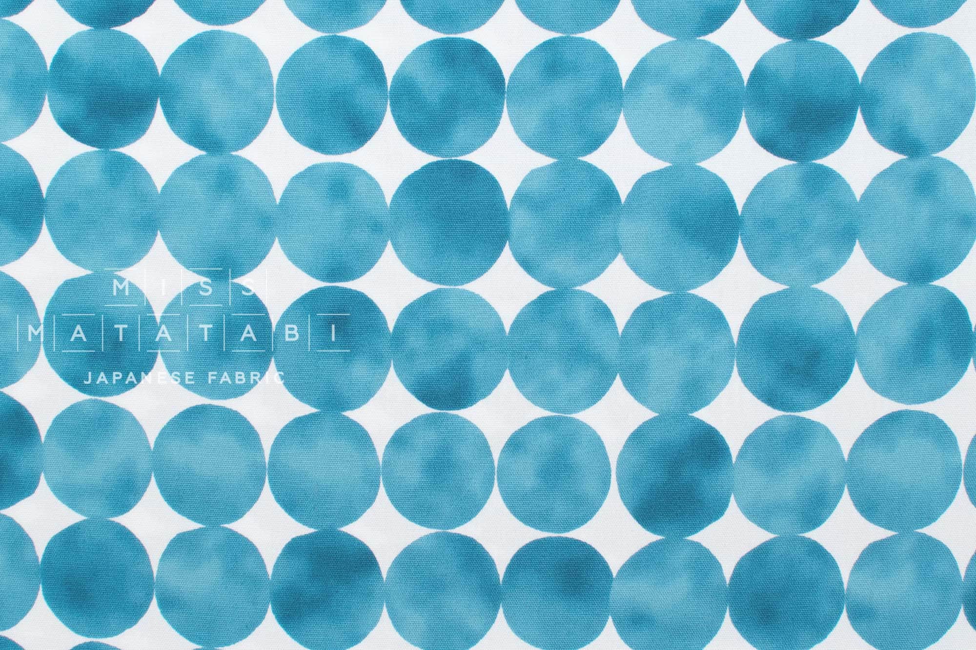 Japanese Fabric Watercolour Spots - blue - 50cm