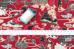 Japanese Fabric Ninja - D metallic gold - 50cm