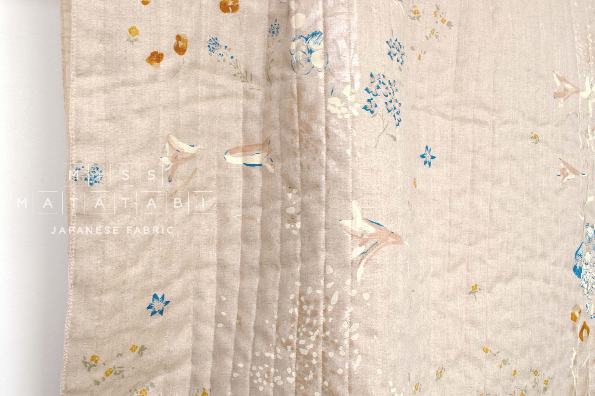 nani IRO Kokka Japanese Fabric PAL Quilted Linen - C - 50cm