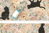Japanese Fabric Boy Cat and Flowers - C - 50cm