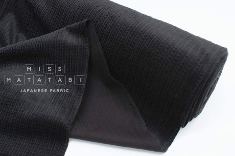 DEADSTOCK Japanese Fabric Dobby Corduroy - black - 50cm