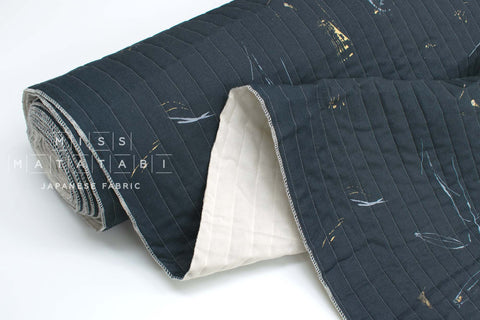nani IRO Kokka Japanese Fabric GUNSEI Quilted linen blend - B - 50cm