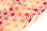 Japanese Fabric Ombre Asanohana - red, orange - 50cm