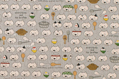 Japanese Fabric Everybody And His Brother Cats - E - 50cm