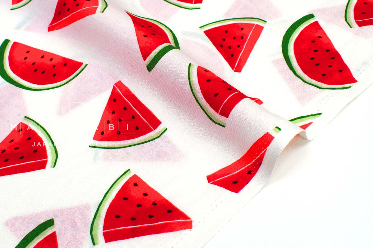 Japanese Fabric Watermelon - off white - 50cm