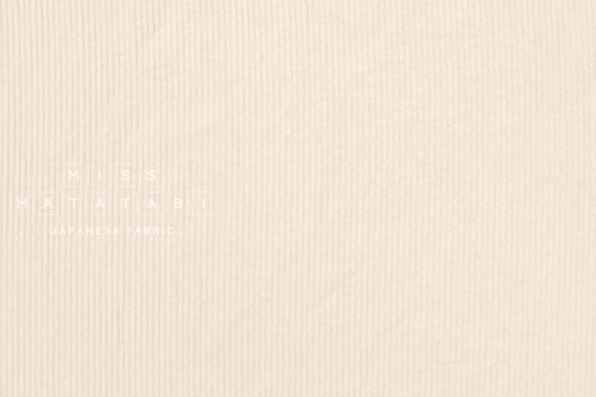 Japanese Fabric Shokunin Collection Yarn-dyed Kotohiradaki Corduroy - cream - 50cm