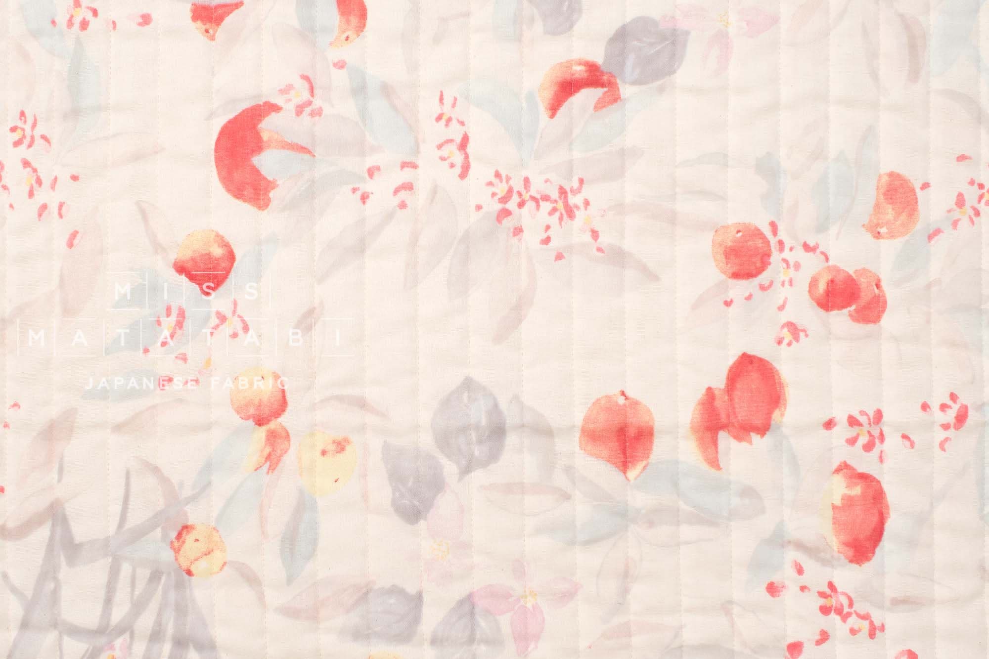 nani IRO Kokka Japanese Fabric MARGO Quilted Organic Double Gauze - D - 50cm
