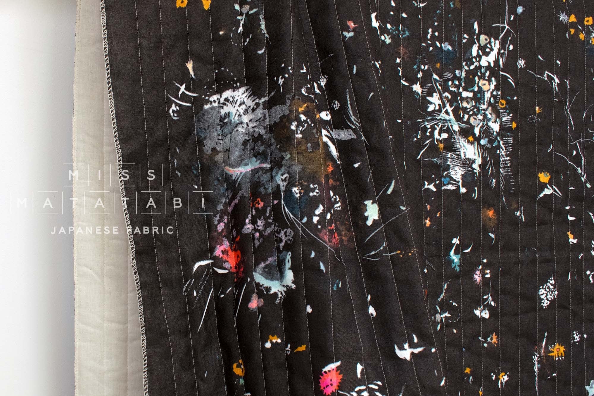 nani IRO Kokka Japanese Fabric ENCOUNTER Quilted Linen - D - 50cm