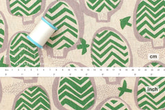 Japanese Fabric Felix - green, grey - 50cm