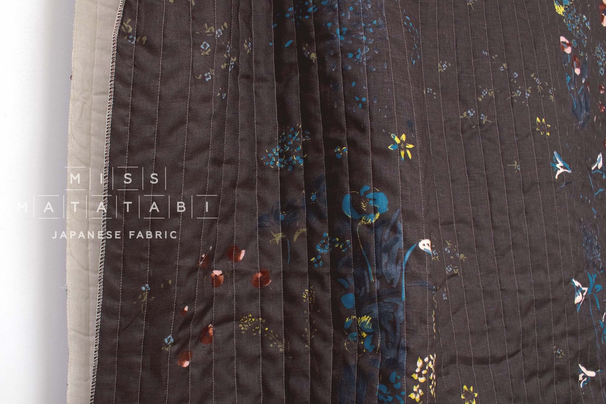 nani IRO Kokka Japanese Fabric PAL Quilted Linen - B - 50cm