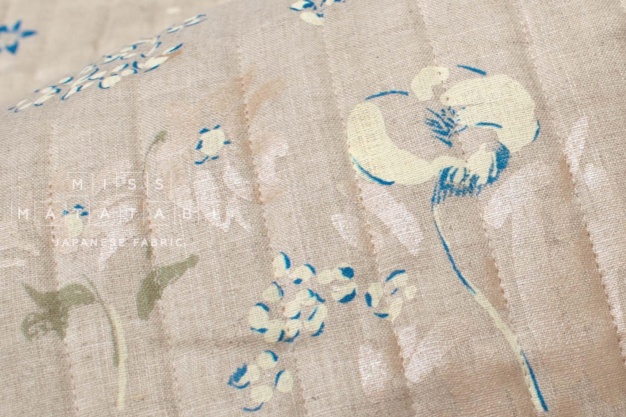 nani IRO Kokka Japanese Fabric PAL Quilted Linen - C - 50cm
