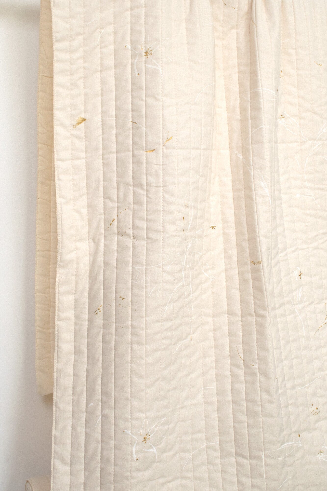 nani IRO Kokka Japanese Fabric GUNSEI Quilted linen blend - D - 50cm