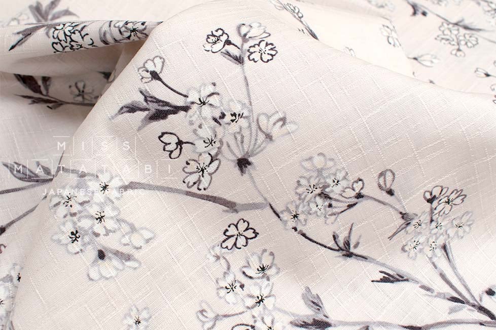 Japanese Fabric Trailing Sakura - A - 50cm