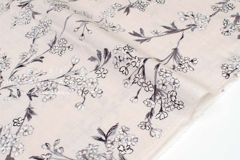 Japanese Fabric Trailing Sakura - A - 50cm