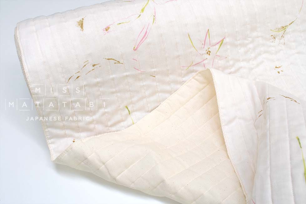 nani IRO Kokka Japanese Fabric GUNSEI Quilted Organic Double Gauze - A - 50cm