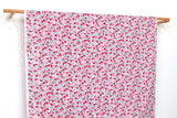 Japanese Fabric Tsubaki Camellia and Bunnies - grey - 50cm