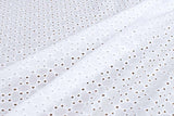 DEADSTOCK Japanese Fabric Embroidered Eyelet - bright white - 50cm