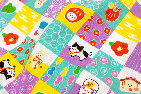 Japanese Fabric Baby Mt Fuji and Friends - B - 50cm