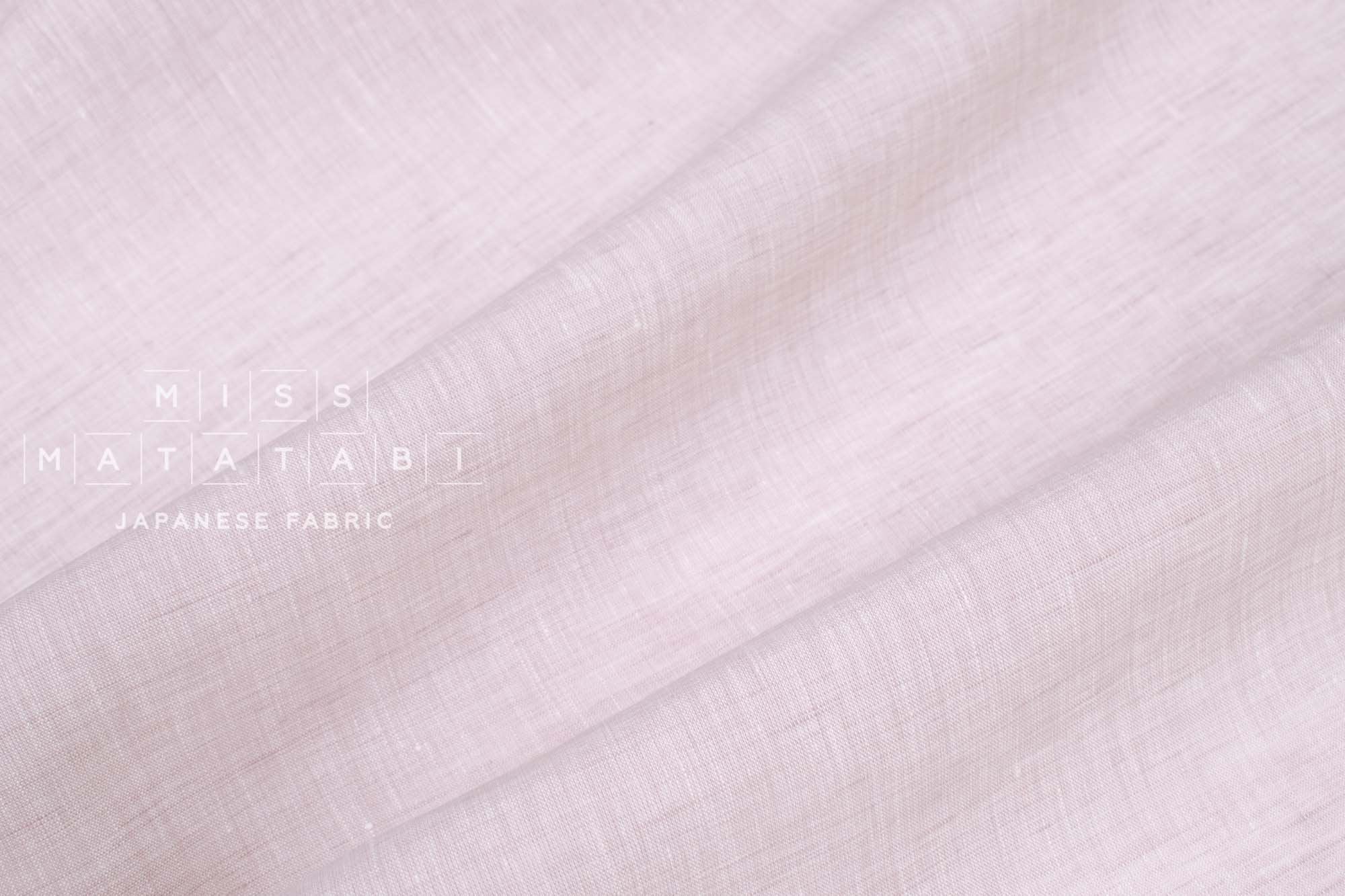 DEADSTOCK Japanese Fabric 100% Linen Chambray - pale pink - 50cm