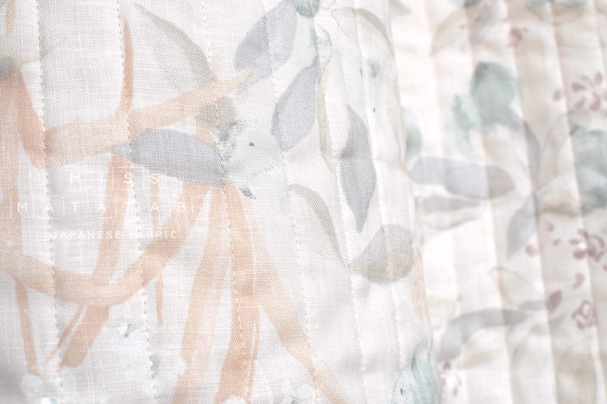nani IRO Kokka Japanese Fabric MARGO Quilted Linen - C - 50cm