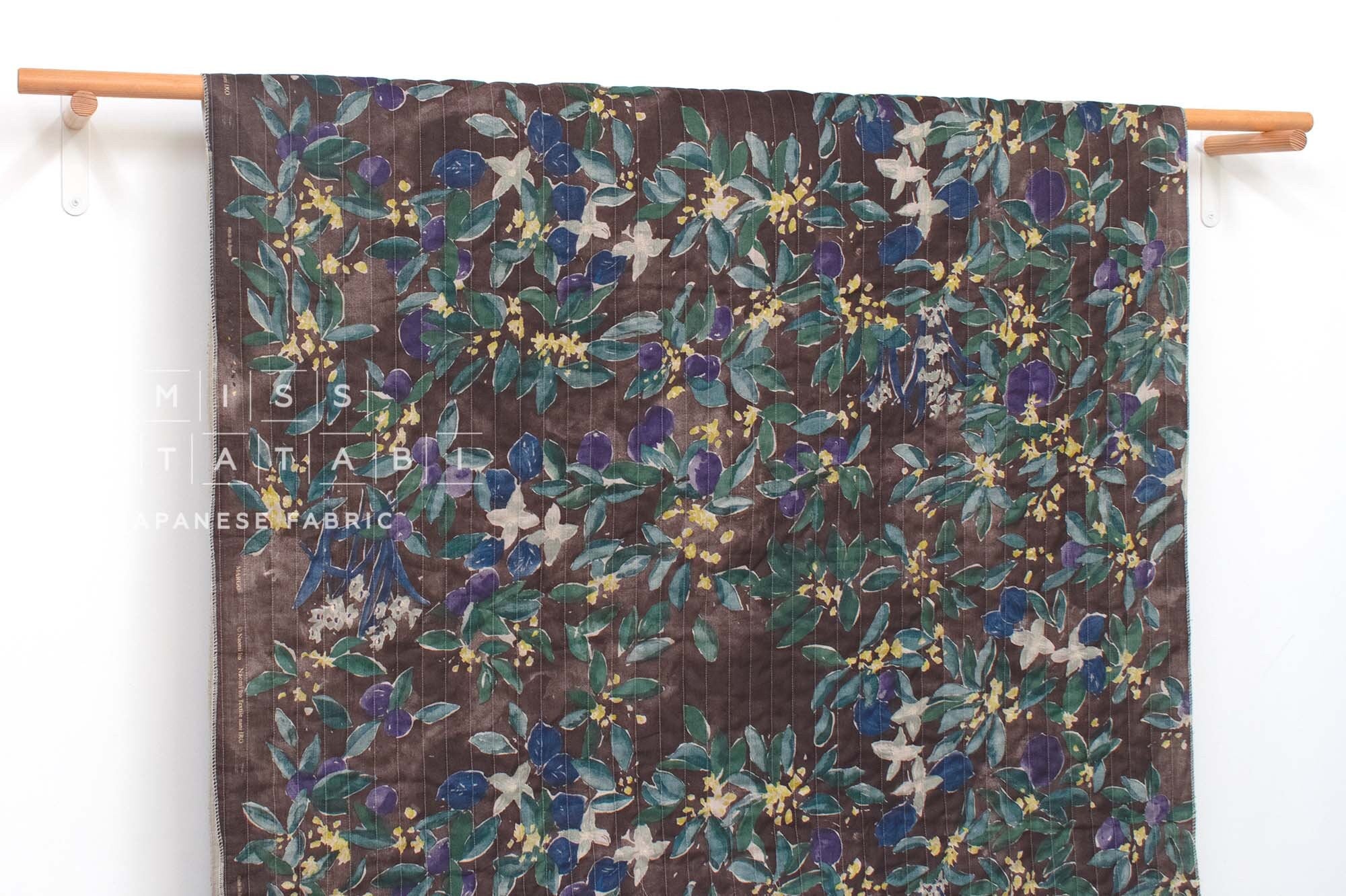 nani IRO Kokka Japanese Fabric MARGO Quilted Linen - D - 50cm