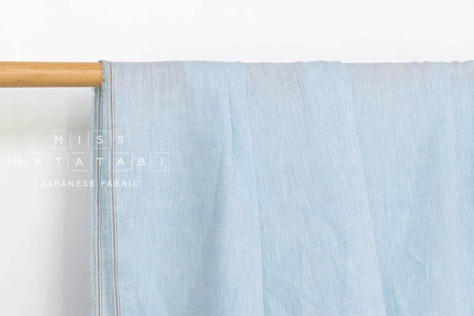 DEADSTOCK Japanese Fabric 100% Linen Chambray - color 9 - 50cm