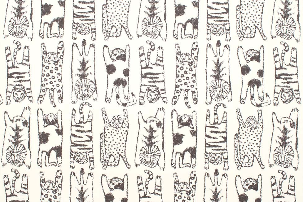 Japanese Fabric Big Cats - A - 50cm