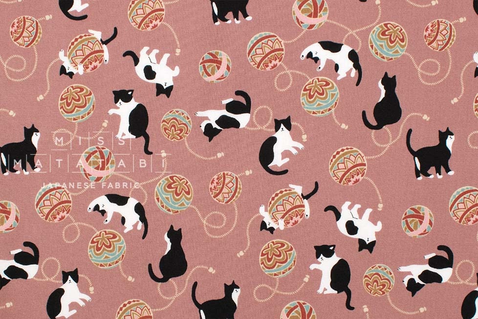 Japanese Fabric Hachiware Tuxedo Cats - 2B - 50cm