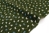 Japanese Fabric Corduroy Cats and Pindots - D - 50cm