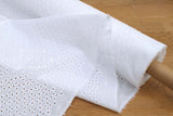 DEADSTOCK Japanese Fabric Embroidered Eyelet - bright white - 50cm