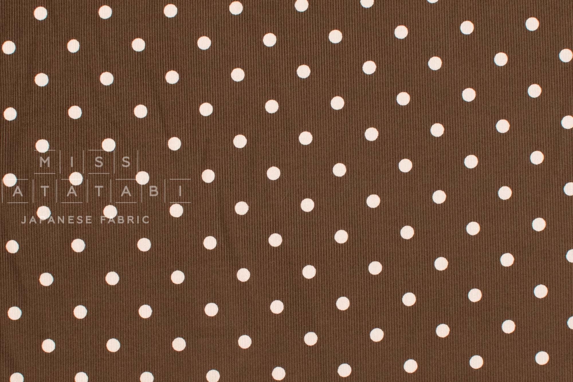 Japanese Fabric Corduroy Small Dots - C - 50cm