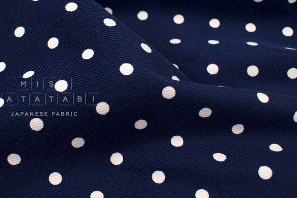 Japanese Fabric Corduroy Small Dots - D - 50cm