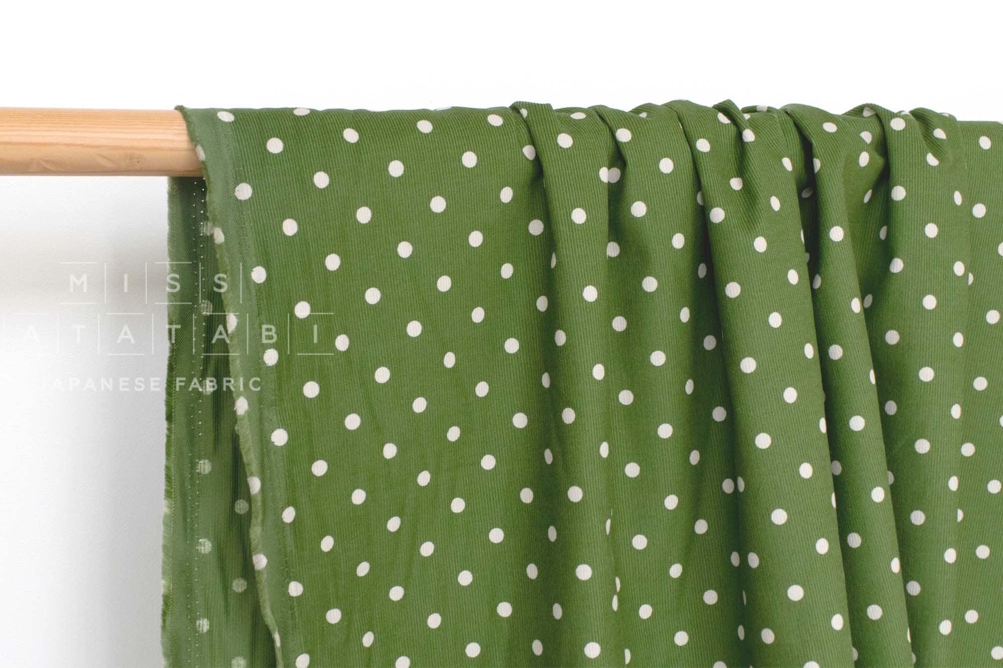 Japanese Fabric Corduroy Small Dots - G - 50cm