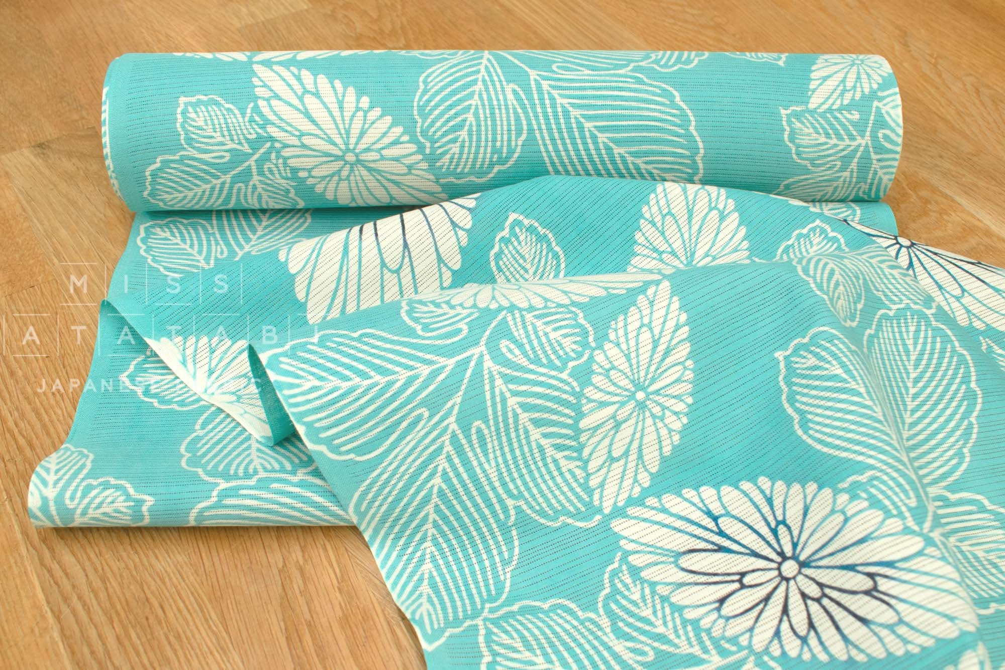 Shokunin Collection Hand-printed Chusen Japanese Yukata Fabric - Shippokiku - 50cm