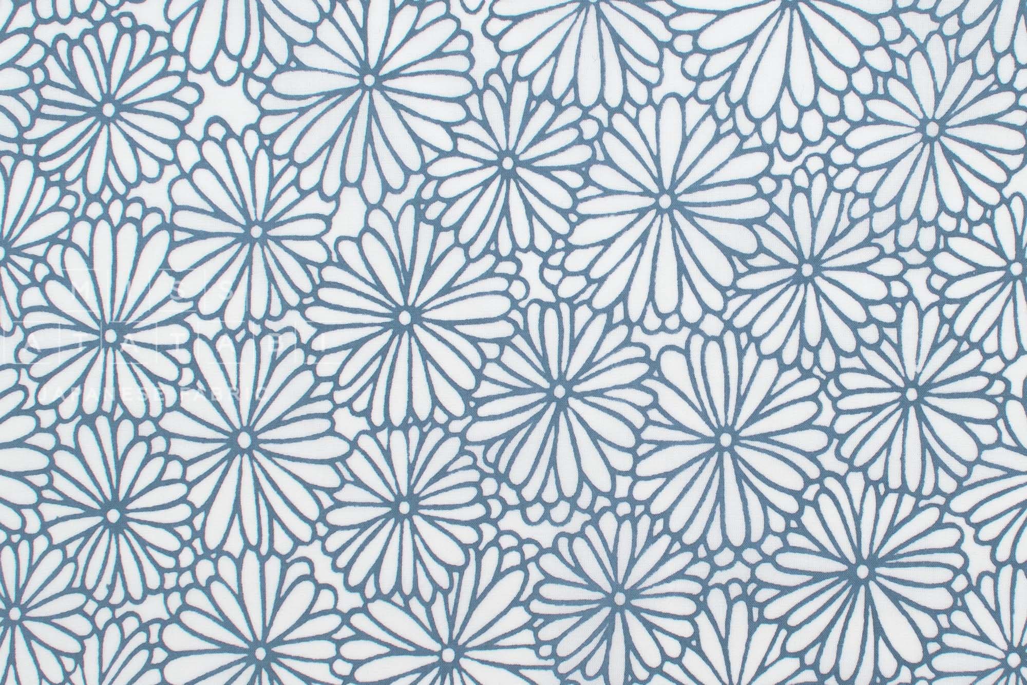Shokunin Collection Hand-printed Chusen Japanese Yukata Fabric - Kogiku - 50cm