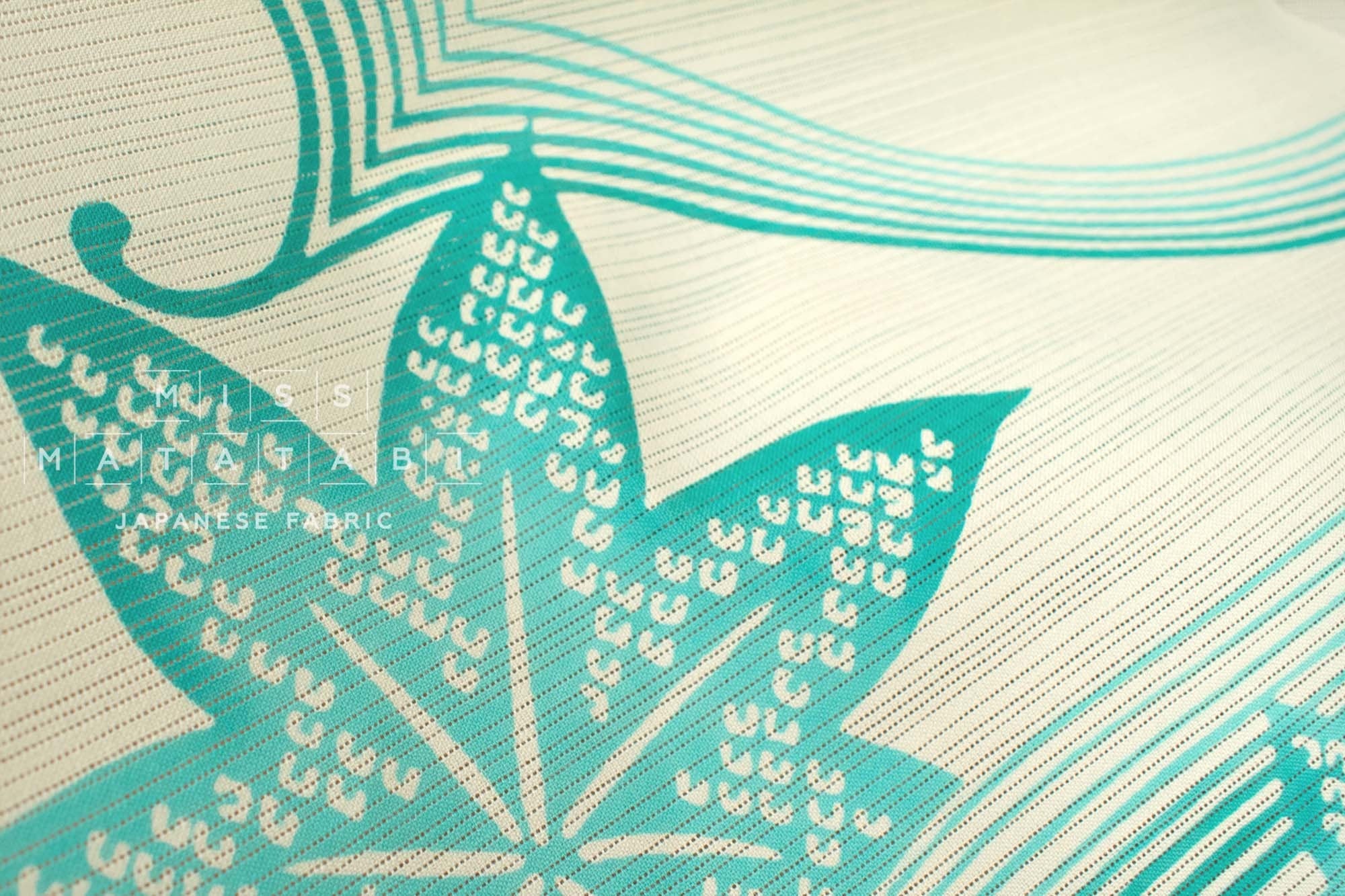 Shokunin Collection Hand-printed Chusen Japanese Yukata Fabric - Ryusui ni Momiji - 50cm
