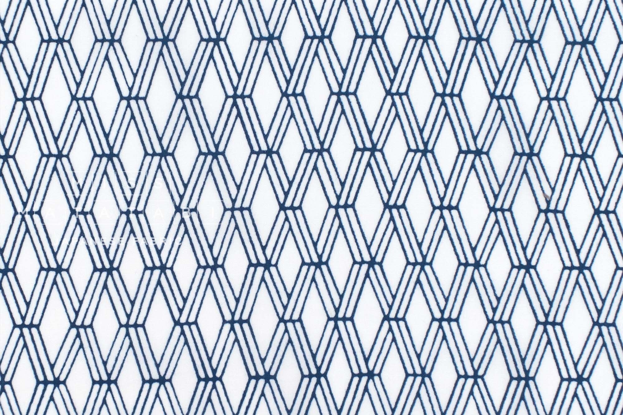Shokunin Collection Hand-printed Chusen Japanese Yukata Fabric - Hishitsunagi - 50cm