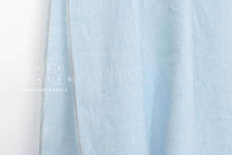 DEADSTOCK Japanese Fabric 100% Linen Chambray - color 9 - 50cm