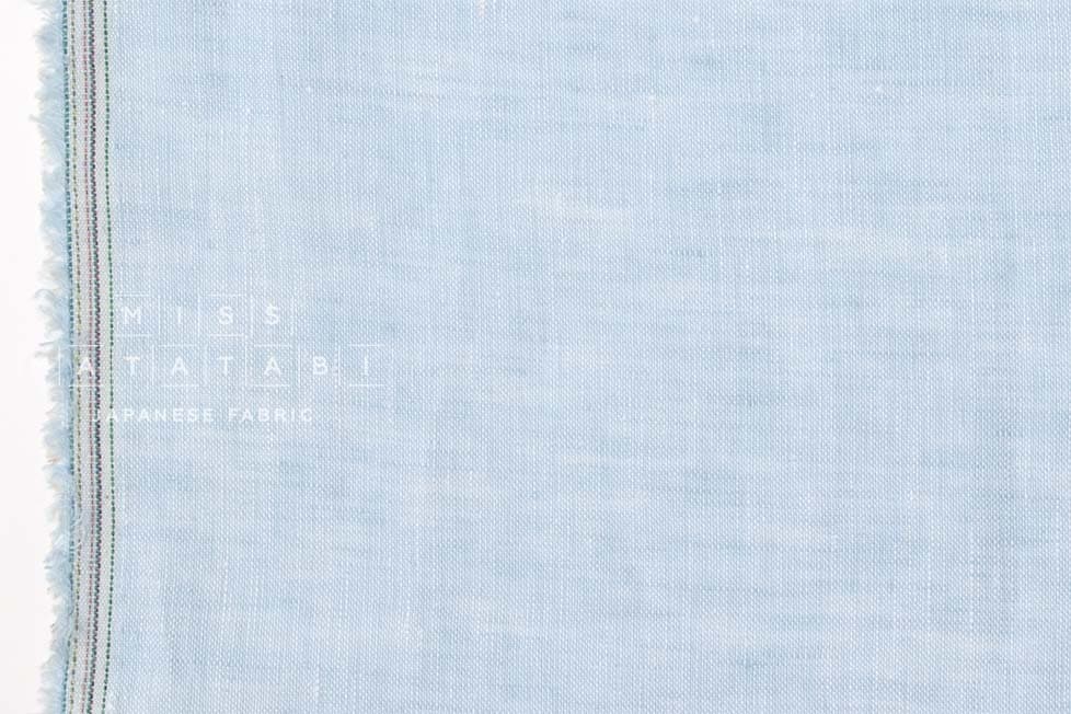 DEADSTOCK Japanese Fabric 100% Linen Chambray - color 9 - 50cm