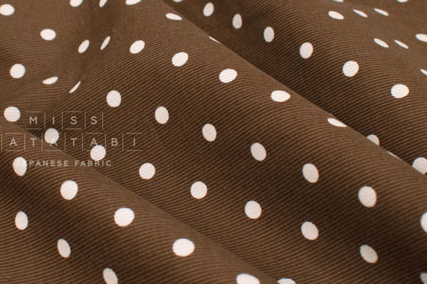 Japanese Fabric Corduroy Small Dots - C - 50cm