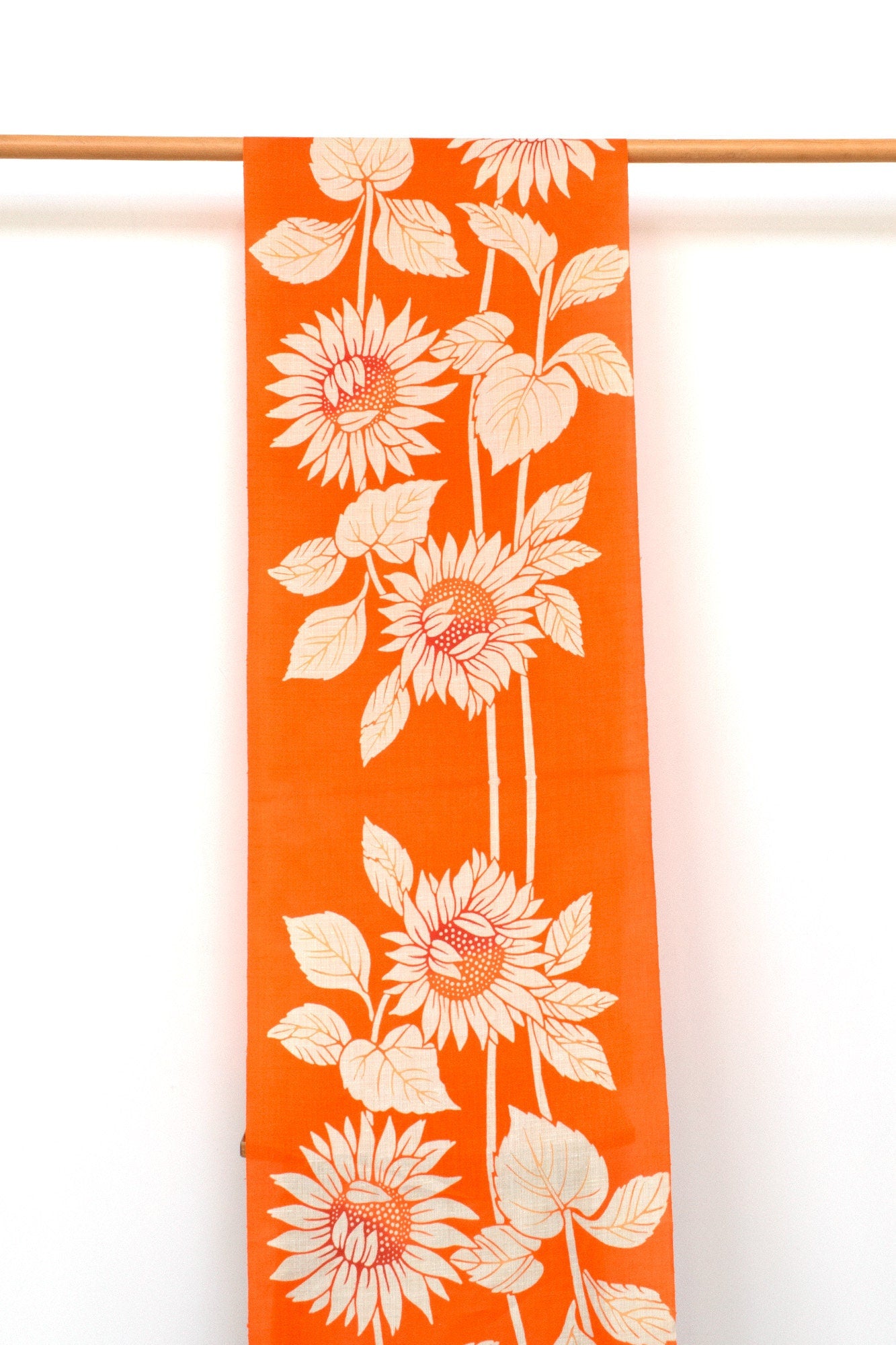 Shokunin Collection Hand-printed Chusen Japanese Yukata Fabric - Himawari Sunflower - 50cm