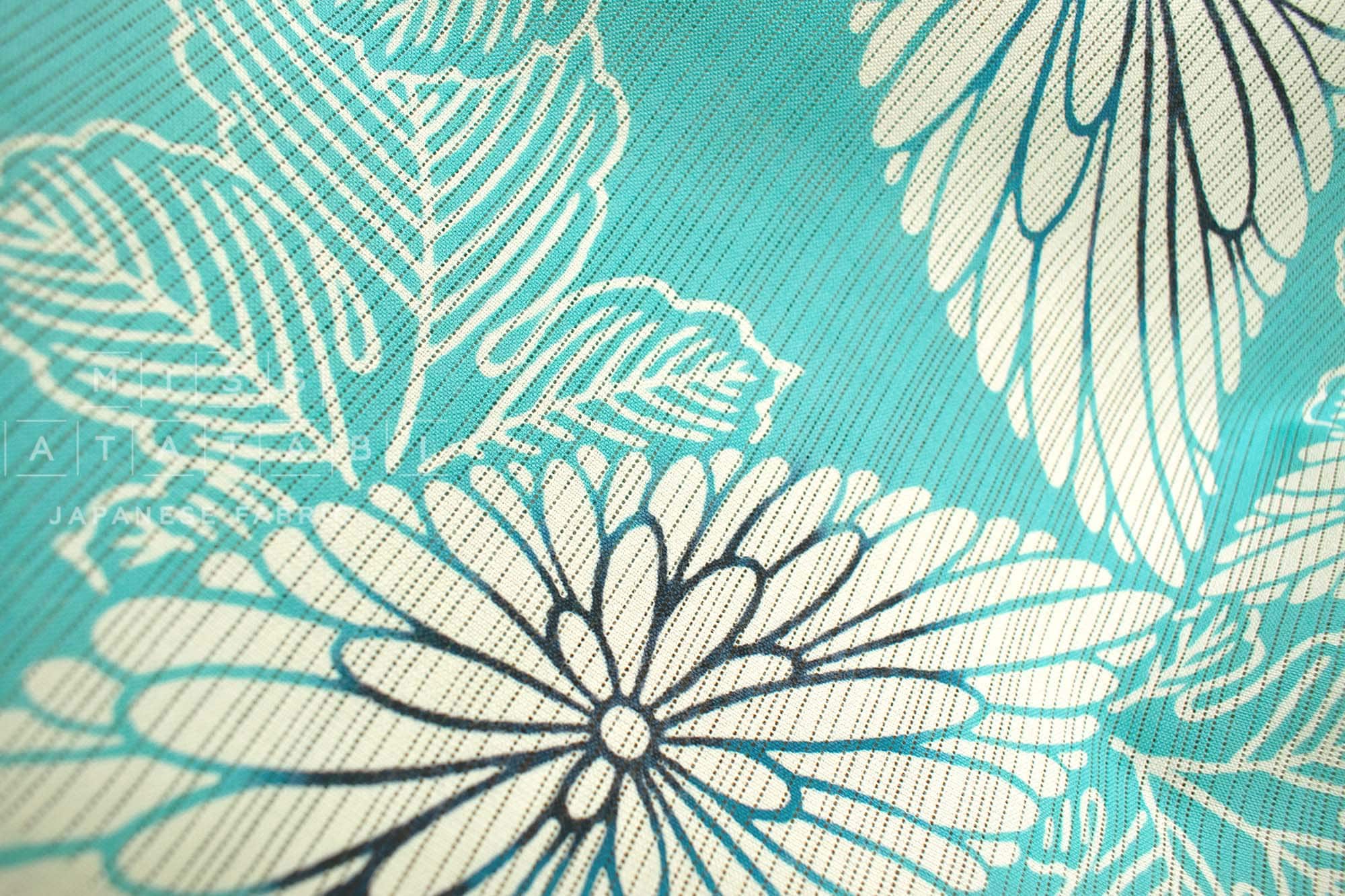 Shokunin Collection Hand-printed Chusen Japanese Yukata Fabric - Shippokiku - 50cm