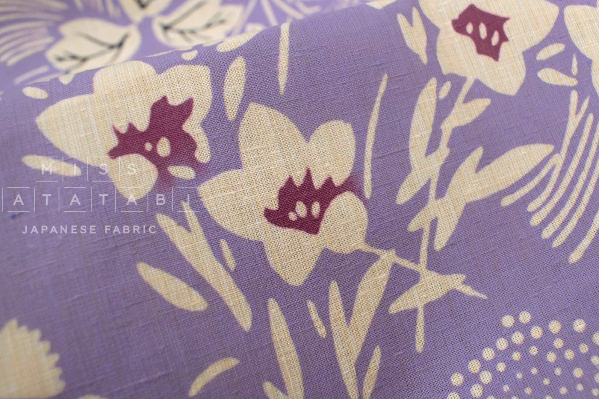 Shokunin Collection Hand-printed Chusen Japanese Yukata Fabric - Akikusa - 50cm