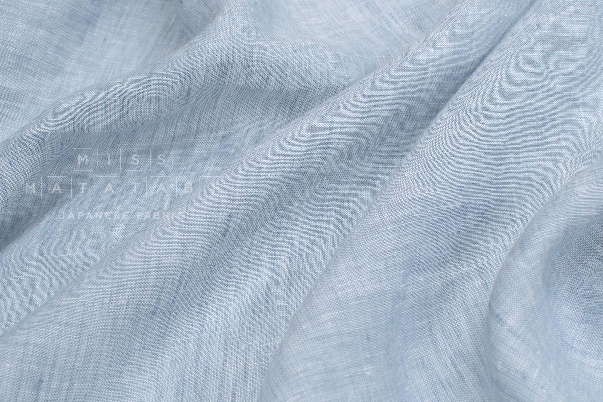 DEADSTOCK Japanese Fabric 100% Linen Chambray - color 44 - 50cm
