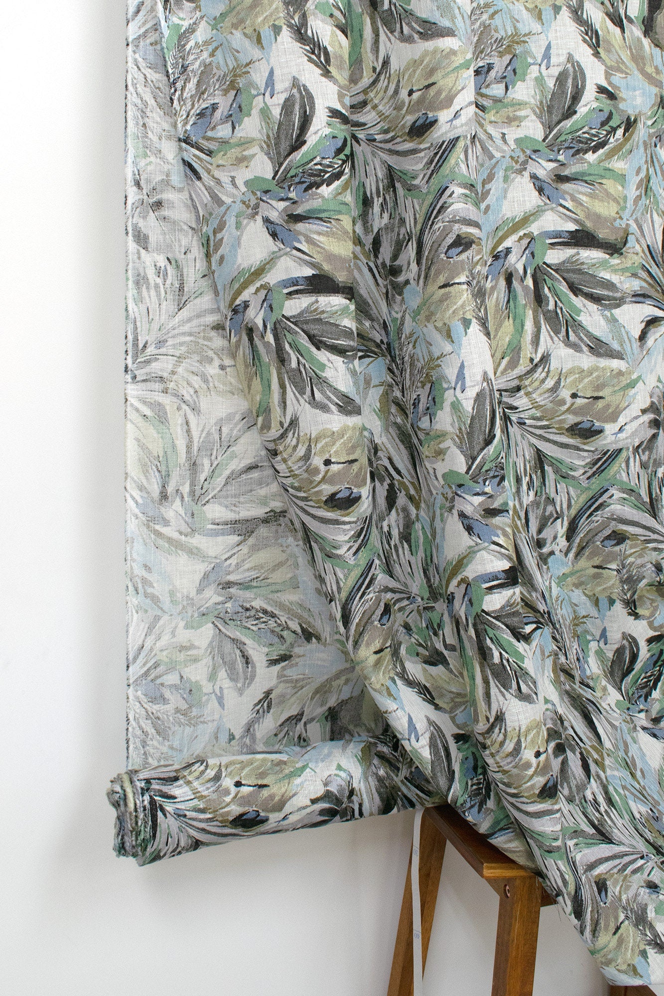 DEADSTOCK Japanese Fabric Palms linen voile - E - 50cm